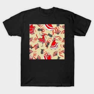 flamenco dancing flamingos T-Shirt